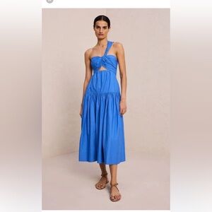 A.L.C. Vibrant Blue Gathered Dress